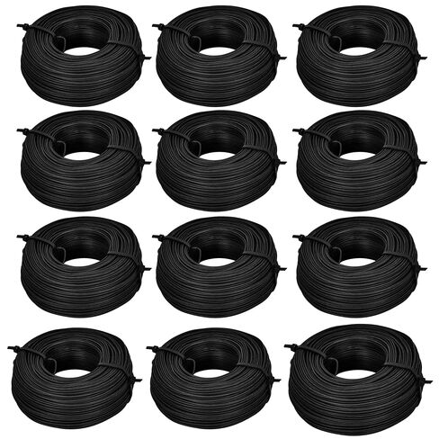 Rebar Tie Wire Reel 16 Gauge | Approx. 330 ft Length Roll | Great for Securing Rebar| Black Annealed Industrial Grade Steel (12) in Kuwait