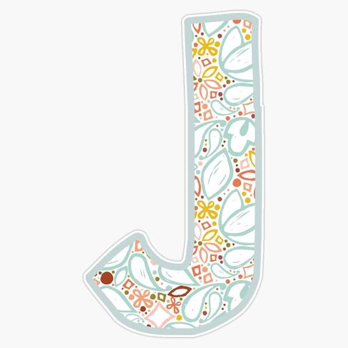 Magnet Letter J - Monogram Viny Magnetic Bumper Sticker 5" in Saudi Arabia