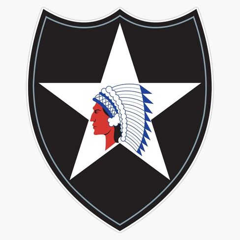 HOF Trading Army 2Nd Infantry Division Vinyl Sticker Waterproof Decal Laptop Wall Window Bumper Sticker 5" in Saudi Arabia