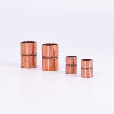 10mm Inner Diameter Copper End Feed Straight Equal Coupling Plumbing Fitting Scoket Weld Water Gas Oil 1mm Thickness in Saudi Arabia