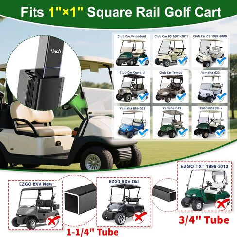 Golf Cart Windshield Retaining Clips 1.0-inch Width, 11.2-inch Length 2 Pcs for EZGO TXT 2014-up, Club Car Precedent, Tempo, Onward, DS, Yamaha G16 G19 G21 G22 G29 Drive Windscreen Mount Sash in Saudi Arabia