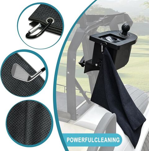 Golf Cart Ball Washer and Club Cleaner Kit, Golf Ball Cleaner and Club Head Washer with Golf Towel, Universal Golf Ball Washer Cleaner for EZGO, Club Car, Yamaha, Advanced EV, Star EV in Saudi Arabia