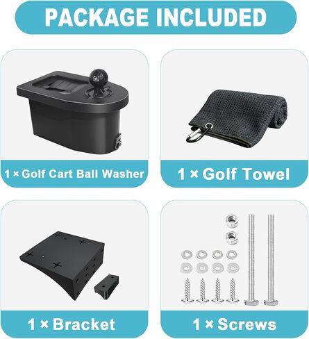 Golf Cart Ball Washer and Club Cleaner Kit, Golf Ball Cleaner and Club Head Washer with Golf Towel, Universal Golf Ball Washer Cleaner for EZGO, Club Car, Yamaha, Advanced EV, Star EV in Saudi Arabia