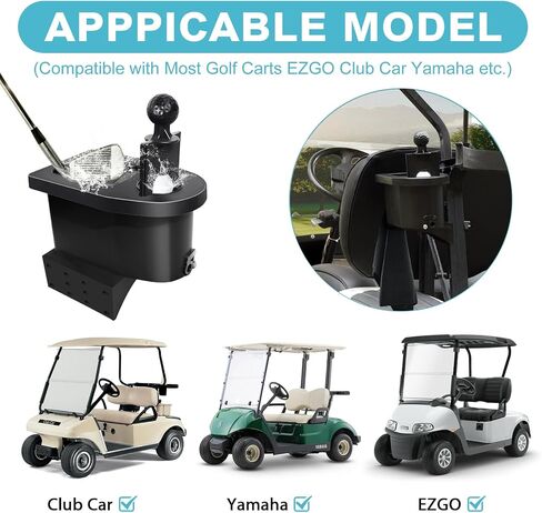 Golf Cart Ball Washer and Club Cleaner Kit, Golf Ball Cleaner and Club Head Washer with Golf Towel, Universal Golf Ball Washer Cleaner for EZGO, Club Car, Yamaha, Advanced EV, Star EV in Saudi Arabia