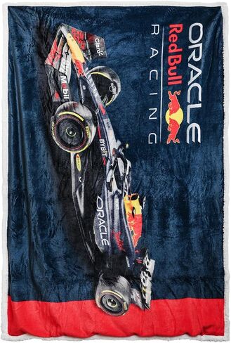 Character World F1 Oracle Red Bull Racing Official Fleece Throw Blanket 47x59 in, Soft Warm Polyester Blanket for Couch, Bed and Travel, Gift for Motorsport Fans in Saudi Arabia