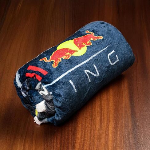Character World F1 Oracle Red Bull Racing Official Fleece Throw Blanket 47x59 in, Soft Warm Polyester Blanket for Couch, Bed and Travel, Gift for Motorsport Fans in Saudi Arabia