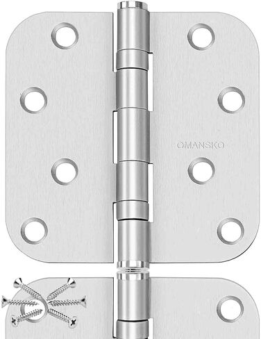 304 Stainless Steel Hinges for Wood 3.5 inch Brushed Stain Nickel Interior Hinges 5/8 Radius Corners Ball Bearing Door Hinges 3 ½"x 3 ½" Door Hardware -3 Pack in Saudi Arabia