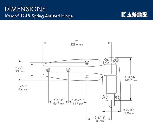 Kason 1248 Spring Assisted Hinge, Pack of 2, Flush Offset, 11248000004 in Saudi Arabia