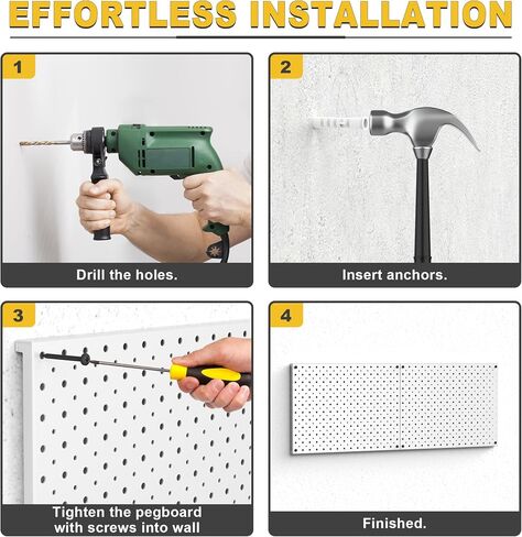 Ultrawall Metal Pegboard Panels, Pegboard Wall Organizer, Peg Boards for Wall, Garage Tool Storage Organization, 12"X16", 2pcs, Gray in Saudi Arabia