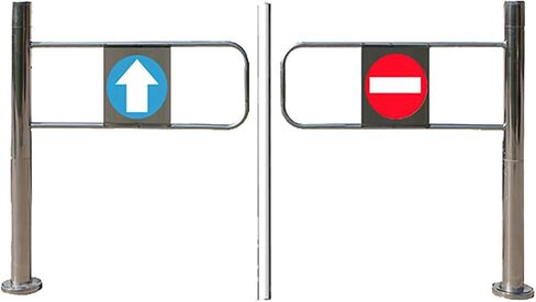 Automatic Safety Swing Gate for Supermarkets, Unidirectional Entrance Door, Self-Closing Swing Gate for Libraries & Shopping Malls, Silver, 50x97 cm in Kuwait