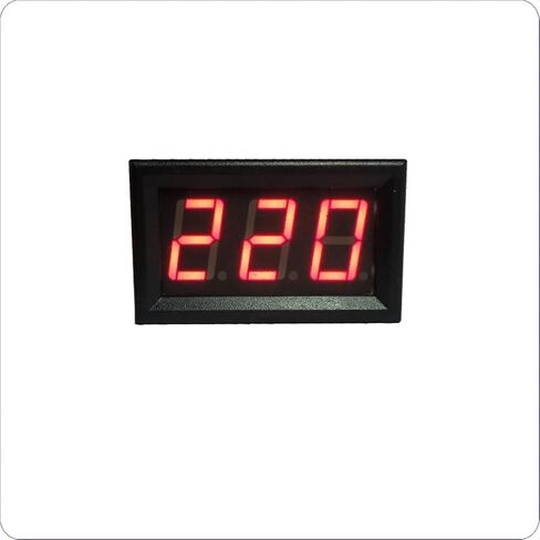 1pc YB27A AC 30V-500V Voltage LED Digital Voltmeter Meter Two-Wire 0.56 inch 110V 220V Electric Voltimetro 230V Detector Tester 380V(Black Cover-Red) in Kuwait