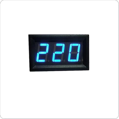 1pc YB27A AC 30V-500V Voltage LED Digital Voltmeter Meter Two-Wire 0.56 inch 110V 220V Electric Voltimetro 230V Detector Tester 380V(Black Cover-Red) in Kuwait