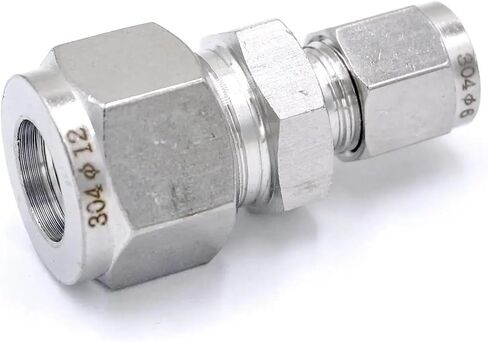 Fit Tube O/D 6mm To 12mm Reducer 304 Stainless Steel Sleeve Ferrule Pneumatic Connector in Saudi Arabia