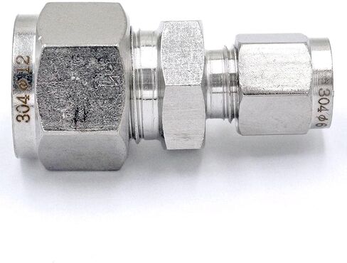 Fit Tube O/D 6mm To 12mm Reducer 304 Stainless Steel Sleeve Ferrule Pneumatic Connector in Saudi Arabia