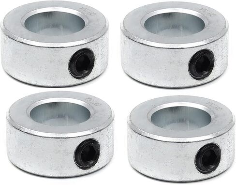 (8-Pack) 5/8" Bore Spring Steel Push-On Pushnuts and (4-Pack) Solid Steel Shaft Collars, Dolly Wheel Lock Washers and Shaft Collars Fits 5/8" Dolly Axle Rods in Kuwait