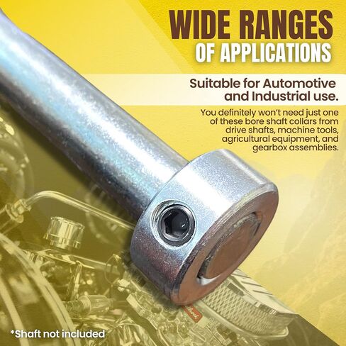 (8-Pack) 5/8" Bore Spring Steel Push-On Pushnuts and (4-Pack) Solid Steel Shaft Collars, Dolly Wheel Lock Washers and Shaft Collars Fits 5/8" Dolly Axle Rods in Kuwait