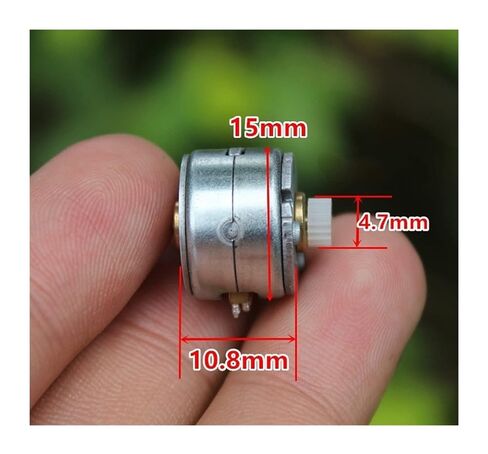 Stepper Motor，Phase Slide 15mm Micro Motor, Mini 2-Phase 4-Wire, Step Angle 18°, 17 Teeth Gear, DIY Toy Linear Reduction in Kuwait