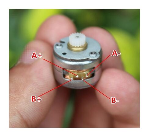 Stepper Motor，Phase Slide 15mm Micro Motor, Mini 2-Phase 4-Wire, Step Angle 18°, 17 Teeth Gear, DIY Toy Linear Reduction in Kuwait