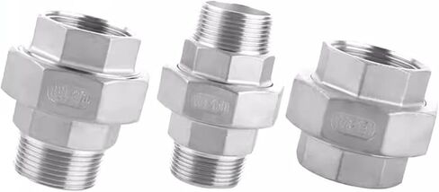 3 "BSPP أنثى الموضوع 304 316 الفولاذ المقاوم للصدأ الاتحاد وصلة أنابيب موصل مقرنة (304SS ذكر) in Kuwait