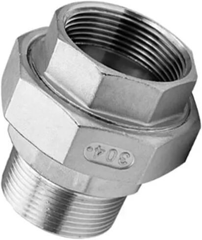 3 "BSPP أنثى الموضوع 304 316 الفولاذ المقاوم للصدأ الاتحاد وصلة أنابيب موصل مقرنة (304SS ذكر) in Kuwait
