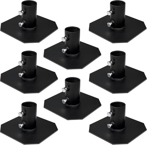 folosem Stationary Dock Bottom Pad, Stationary Dock Hardware Galvanized Heavy Duty Dock Hardware Brackets Dock Base Plate Hardware to Prevent Sinking in Kuwait