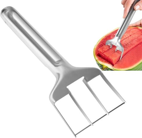 Stainless Steel Watermelon Slicer – Quick & Easy Watermelon Cutter Tool for Perfect Slices, Cubes & Wedges – Multi-Fruit Melon Cutter for Cantaloupe, Honeydew in Kuwait
