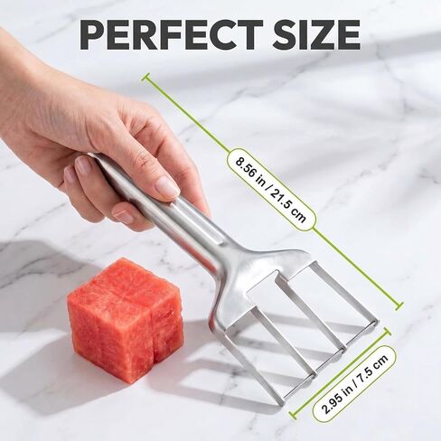 Stainless Steel Watermelon Slicer – Quick & Easy Watermelon Cutter Tool for Perfect Slices, Cubes & Wedges – Multi-Fruit Melon Cutter for Cantaloupe, Honeydew in Kuwait
