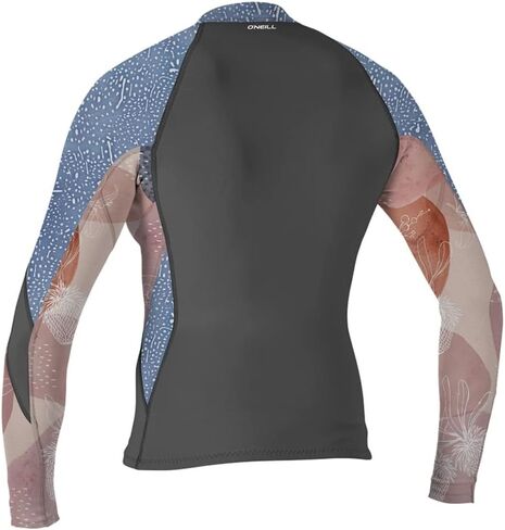 Women's Bahia 1/.5mm Full Zip Wetsuit Jacket, Graphite/Desert Bloom/Drift Blue, 8 in Kuwait