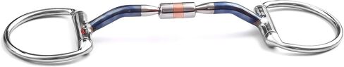 Eggbutt Comfort Barrel Snaffle Horse Bits, Blue Sweet Iron Alloy Mouthpiece, Gentle Double Jointed Training Bits for Sensitive Horses in Kuwait