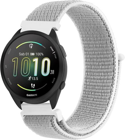 أربطة من النايلون متوافقة مع Garmin Forerunner 165 Band، حزام بديل رياضي ناعم 20 مم لساعة Garmin Forerunner 55/165/158/245/645/Vivoactive 6/Vivoactive 5/3/3 Music/Venu Sq 2 in Kuwait