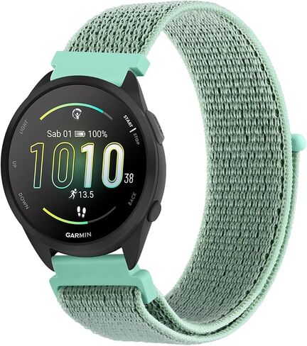 أربطة من النايلون متوافقة مع Garmin Forerunner 165 Band، حزام بديل رياضي ناعم 20 مم لساعة Garmin Forerunner 55/165/158/245/645/Vivoactive 6/Vivoactive 5/3/3 Music/Venu Sq 2 in Kuwait