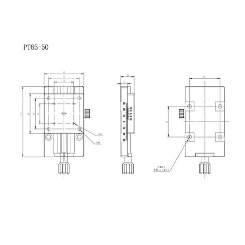 المرحلة الخطية، PT65 Dovetail Groove Direct Drive، مرحلة الترجمة اليدوية، طاولة منزلق ذات تعديل دقيق أحادي الأبعاد، للاستخدام في المختبر (PT65-75) in Kuwait
