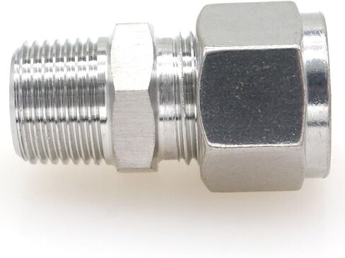 3/8" NPT Male-Fit Tube OD 12mm 304 Stainless Ferrule Pneumatic Connector Fitting in Saudi Arabia