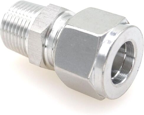 3/8" NPT Male-Fit Tube OD 12mm 304 Stainless Ferrule Pneumatic Connector Fitting in Saudi Arabia