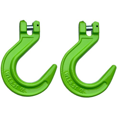 Lyplus 2 Pack 3/8 "G80 Clevis Foundry Hook، 7055 LBS WLL للقطر والتزوير | سبائك الصلب G80 مزورة مع 7055 LBS WLL. مصممة للقطر والانتعاش والرفع والتزوير الصناعي. in Kuwait