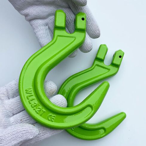 Lyplus 2 Pack 3/8 "G80 Clevis Foundry Hook، 7055 LBS WLL للقطر والتزوير | سبائك الصلب G80 مزورة مع 7055 LBS WLL. مصممة للقطر والانتعاش والرفع والتزوير الصناعي. in Kuwait