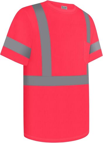 قمصان Hi Vis للرجال، قمصان عالية الوضوح من فئة البناء 2 للرجال، قمصان Hi Vis عاكسة للسلامة للرجال والنساء، قمصان عمل قصيرة الأكمام بجزء سفلي أسود، أصفر مقاس XL، 3 قطع in Kuwait