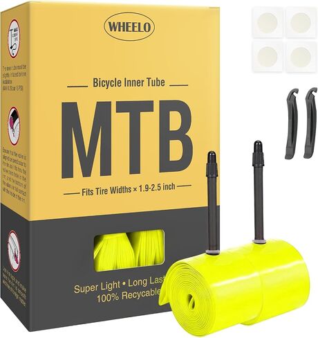 أنبوب داخلي من مادة TPU مقاس 26/27.5/29 بوصة: أنبوب دراجة MTB خفيف الوزن مع صمامات بريستا 48 مم (يشمل 4 قطع طقم إصلاح رقعة أنبوب الدراجة) in Kuwait