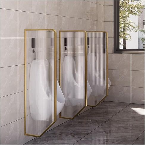 Wall-Mounted Public Urinal Partition, Toilet Protection Divider, Bathroom Partition, Privacy Screen Waterproof Baffle, for Hotel,Schools,Shopping Malls Public Places(Black,2pcs) in Kuwait
