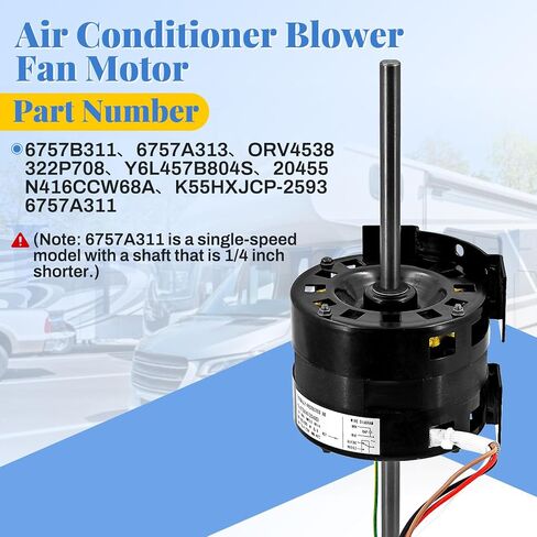 6757B311 1/4 HP 115V 1625RPM 2 Speed RV Air Conditioner Motor,RV Ac Fan Motor Replacement for Coleman 6757B311 for AO Smith ORV4538 for Century 322P708 42 Frame in Kuwait