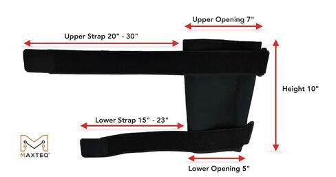 Ankle Monitor Cover for SCRAM, GPS, Alcohol BraceletParole, Probation, House Arrest, Immigration, Sex Offenders - Black Neoprene, Adjustable Elastic Hook and Loop Straps in Kuwait