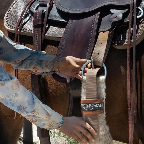 Reinsman 27 Strand Mohair Roper Cinch | Equestrian Horse Riding Durable Comfortable Versatile Flexible Soft Natural Mohair Girth with Stainless Steel Buckles in Kuwait