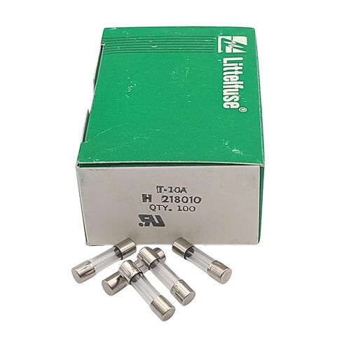 10pcs Littelfuse 10 Amp 250V Glass Cartridge Fuses Slow-Blow 218 Series T10A 5x20mm (0.20" x 0.80") H218010 in Kuwait