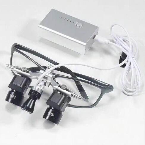 Ergo 48 ° Optical Loupes 5X Magnifier for Oral with 5W LED Spotlight Prevent Bending and Lowering The Head in Kuwait