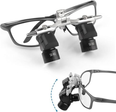 Ergo 48 ° Optical Loupes 5X Magnifier for Oral with 5W LED Spotlight Prevent Bending and Lowering The Head in Kuwait