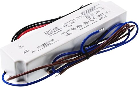 LED Driver LPV 12V 24V 20W 35W 60W Waterproof IP67; LPV-35-24 1.5A | LPV3524 in Kuwait