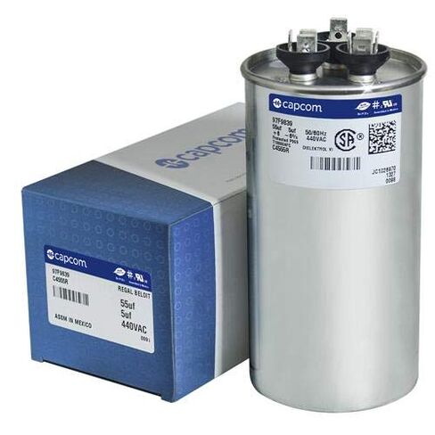 Trane CPT00670 / CPT-0670 - 55 + 5 uF MFD x 440 VAC Genteq Replacement Dual Capacitor Round # C4555R / 97F9839 in Kuwait