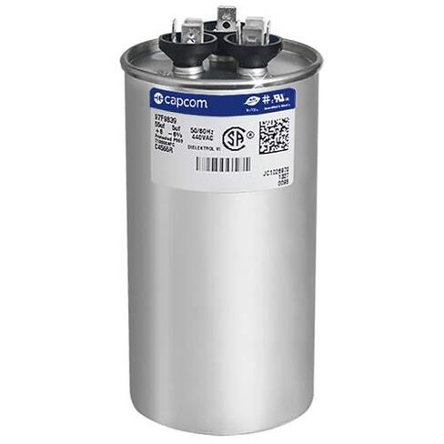 Trane CPT00670 / CPT-0670 - 55 + 5 uF MFD x 440 VAC Genteq Replacement Dual Capacitor Round # C4555R / 97F9839 in Kuwait
