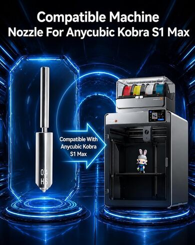 3PCS Kobra S1 Max Nozzles, 0.4MM 0.4MM 0.6MM Hardened Steel Integrated Hotend Nozzles, High Speed Printing & Quick-Release Hot End Nozzle for Anycubic Kobra S1 Max Combo in Kuwait