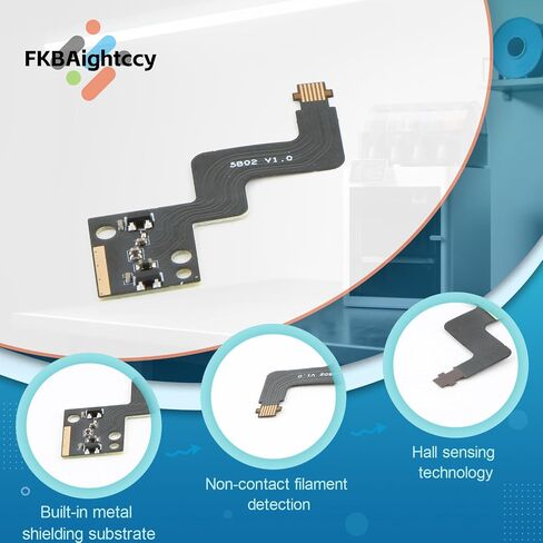 Extruder Filament Sensor Replacement for BambuLab P2S 3D Printer Hall Switch Board Assembly with FPC Cable Black with Tool in Kuwait